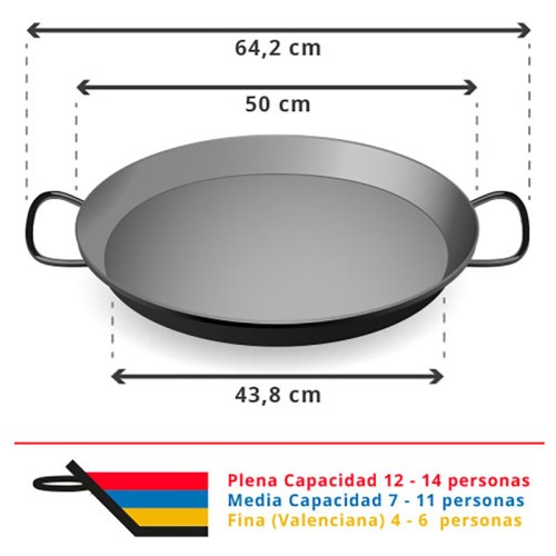 paella inox 9-14 pessoas