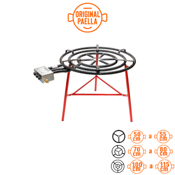 Paellero a gás profissional 80 cm Queimadores profissionais