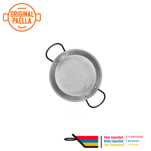 Paella em aço carbono 26 cm para 2 pessoas Paellas paelheiras