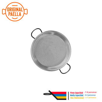 Paella em aço carbono 38 cm para 8 pessoas Paellas paelheiras