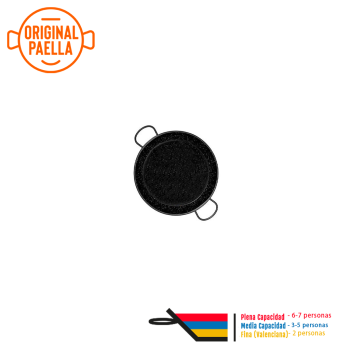 Paella esmaltada 36 cm para 4-7 pessoas paelheira esmaltada