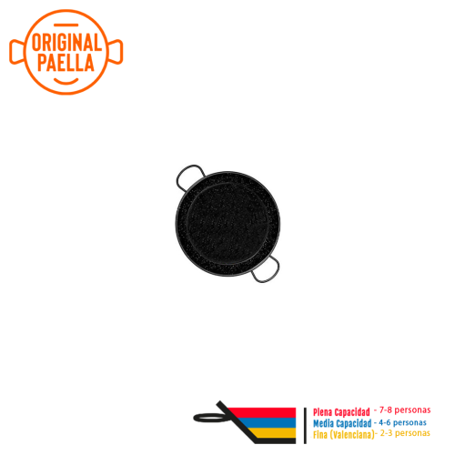 Paella esmaltada 38 cm para 5-8 pessoas paelheira esmaltada