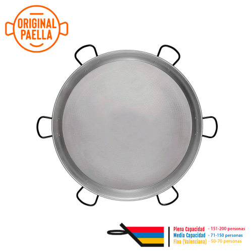 Paella em aço carbono 130 cm para 200 pessoas de grande dimensão