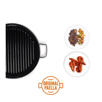 Chapa Esmaltada ECO 46 cm para queimador para paella