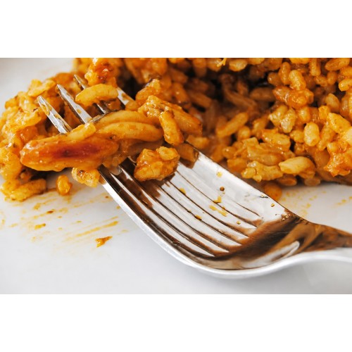 Garfo colher para arroz e paelha em aço inoxidável