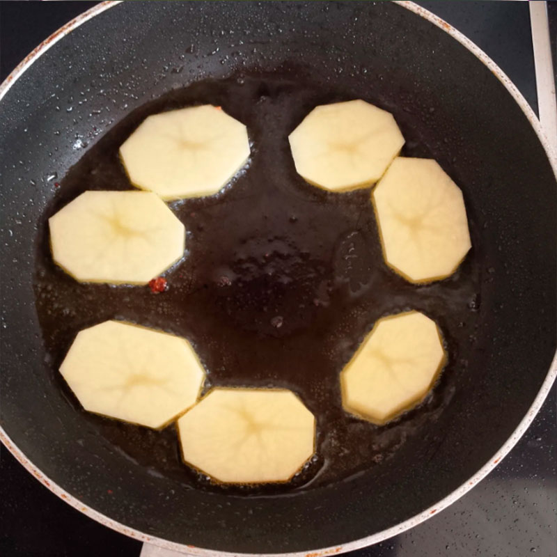 2.- Friendo las patatas
