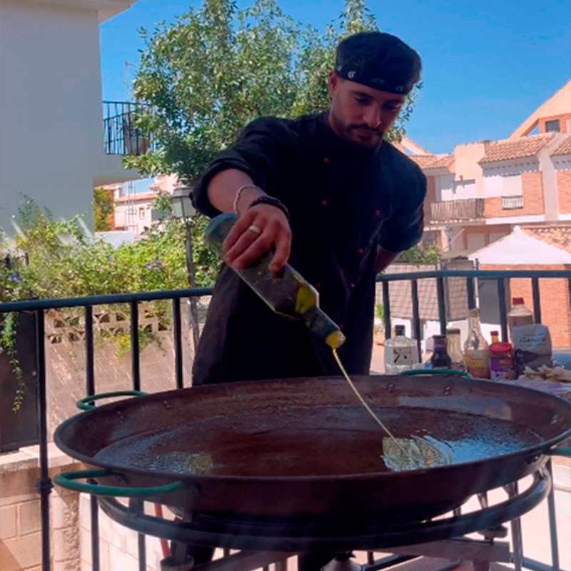 2.- Calentar el aceite