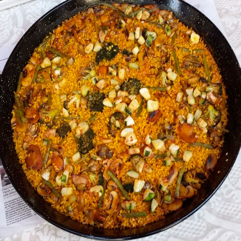 Receita fácil de paella de legumes