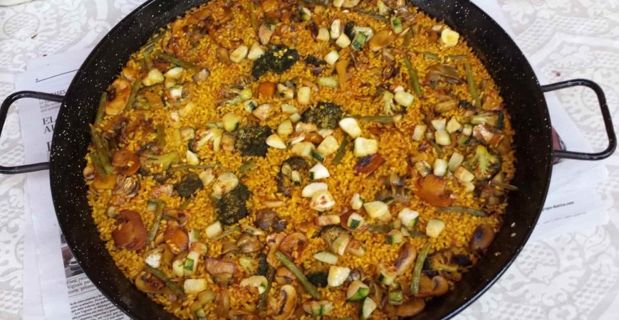 Receita fácil de paella de legumes