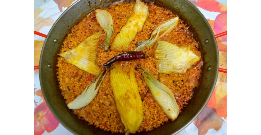 Receita de @chelopeiro.cuina: paella de raia