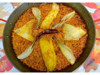 Receita de @chelopeiro.cuina: paella de raia