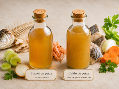 Diferença entre fumet e caldo de peixe