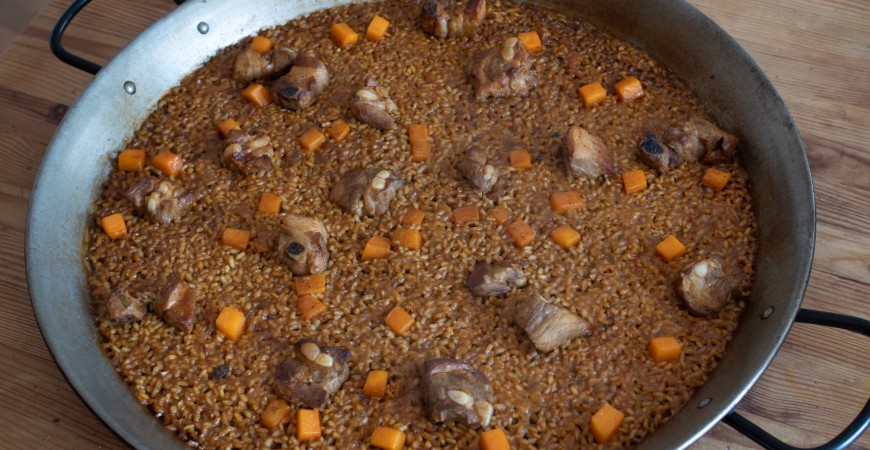 Receita de @elchefkent: arroz de entrecosto e abóbora