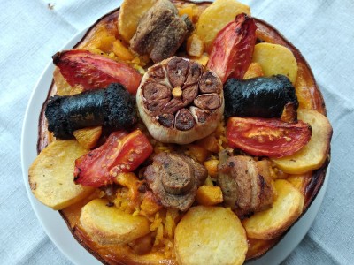 Receita de Ascension Casero: Arroz de forno em abóbora