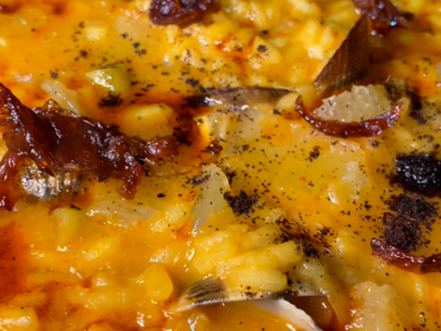 Receta de @vadearroces: Arroz meloso de almejas, coco y lima