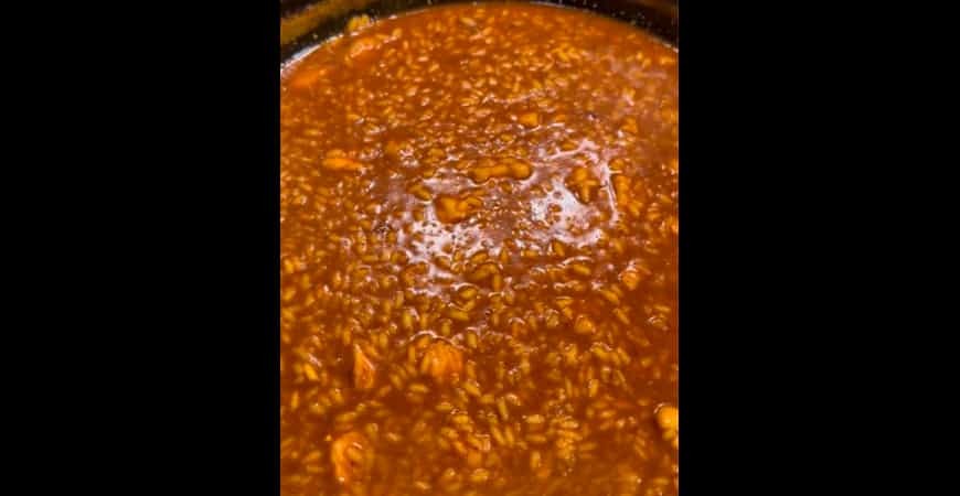 Receita de @fanaticook: Arroz meloso de tamboril e camarões-tigre